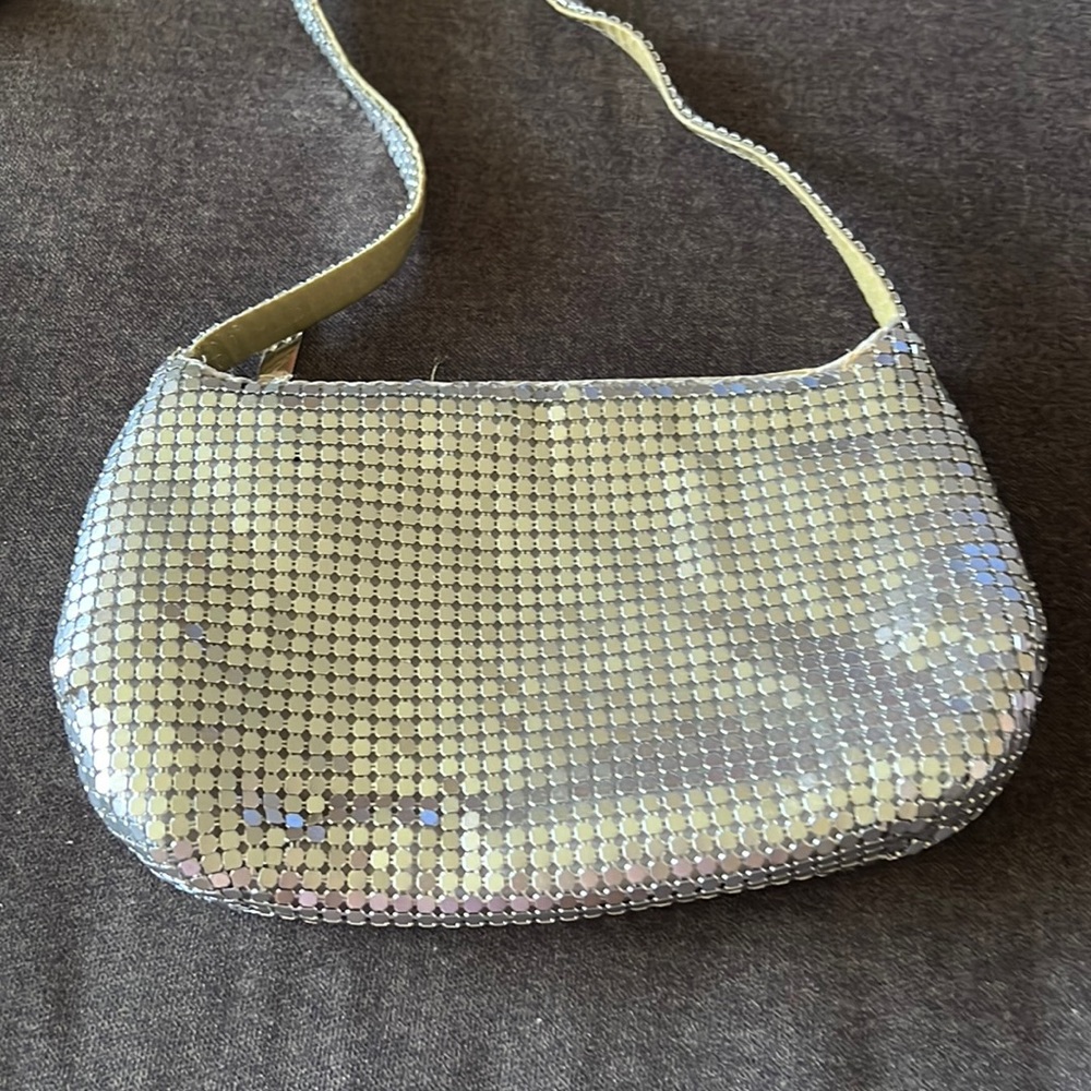 Silver evening bag